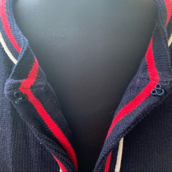 Talbots Red, White, and Blue Open Front Cardigan - Picture 4 of 5
